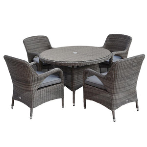Supremo Verona 4-Seat Dining Set with 120cm Round Table, 2.5m Parasol & Base image 8