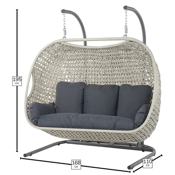 Bramblecrest Monterey Triple Hanging Cocoon in Dove Grey image 4