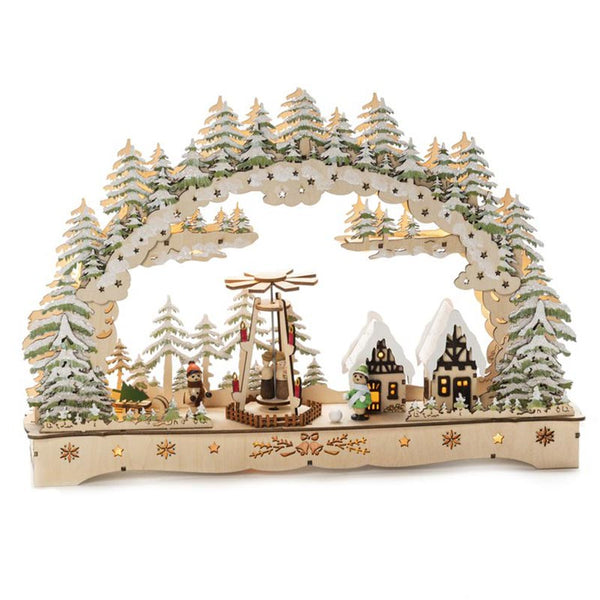Konstsmide LED Wooden Silhouette with Spinning Figures image 1