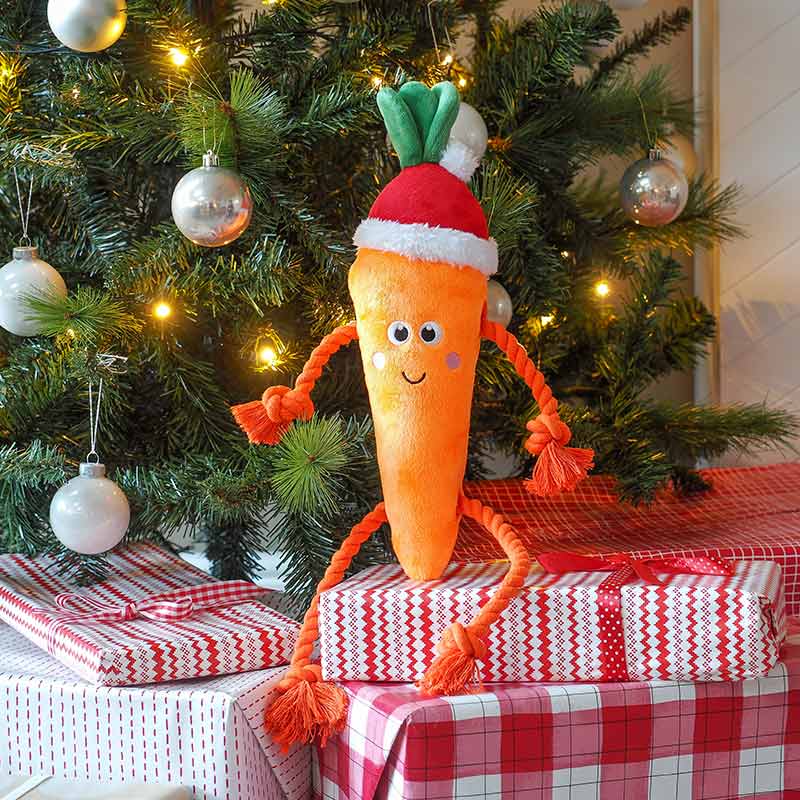 Zoon Santa Carrot Rope Legs Dog Toy image 0