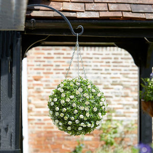 Smart Garden 30cm Artificial Topiary White Rose Ball image 0