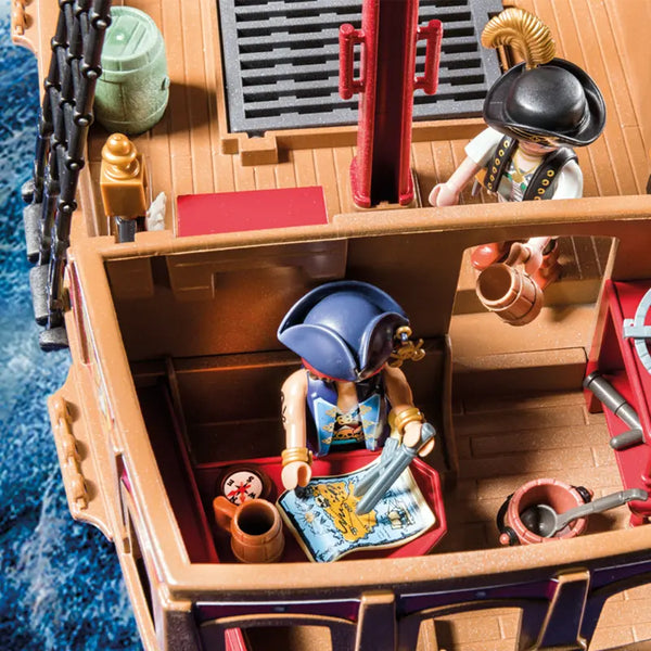 PLAYMOBIL Pirates Large Floating Pirate Ship with Cannon image 1