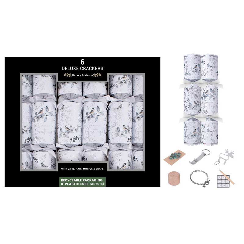 Harvey &amp; Mason 6 Deluxe Winter Bird Crackers image 0