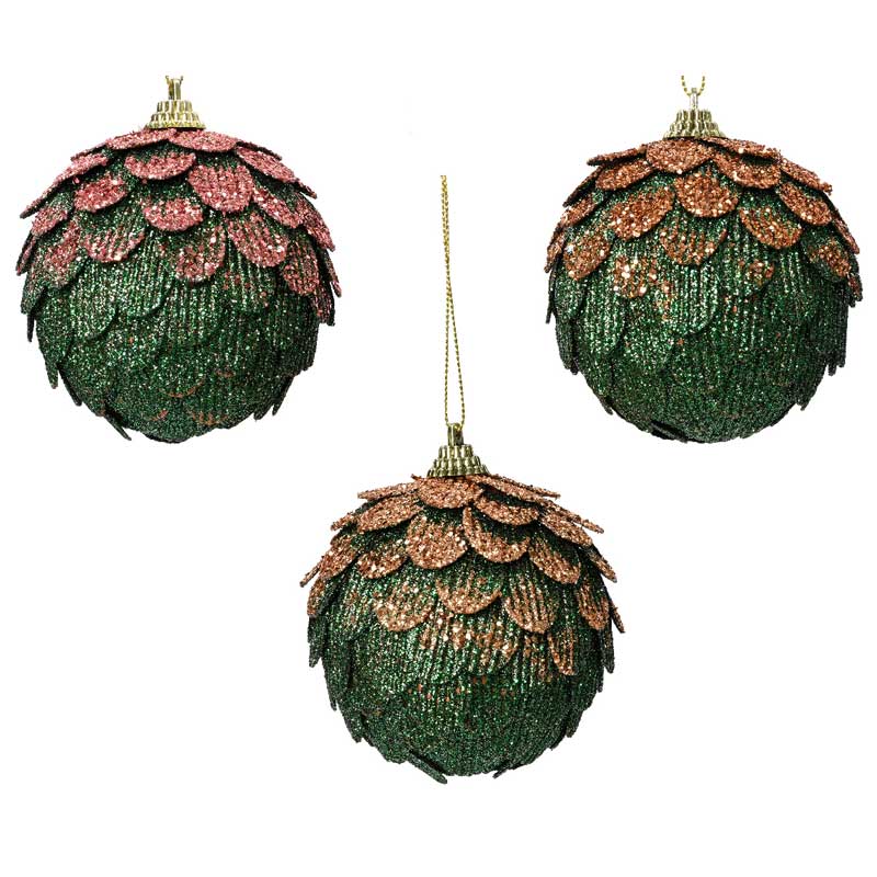 Decoris Foam Bauble with Paper Sequins &amp; Glitter (Assorted Designs) image 0