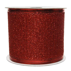 Decoris Red Glitter Ribbon image 0