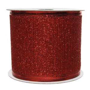 Decoris Red Glitter Ribbon image 0