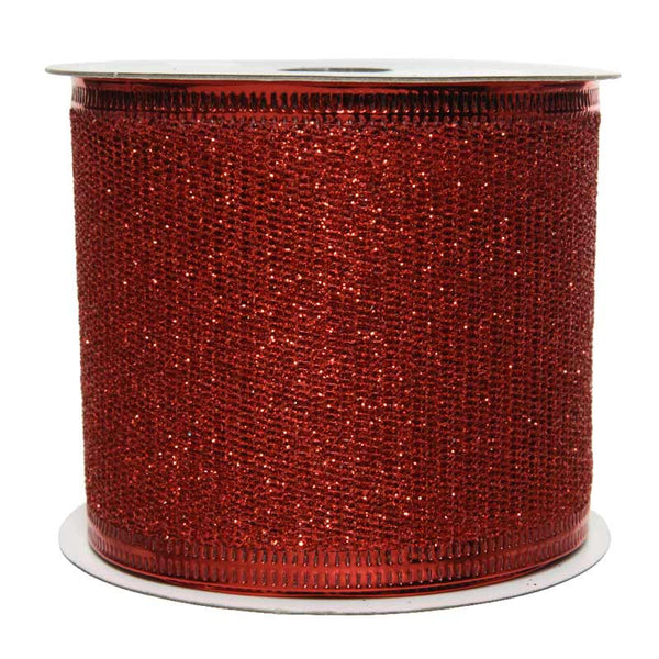 Decoris Red Glitter Ribbon image 0