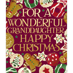 Woodmansterne Christmas Cookies Grandaughter Christmas Card image 0