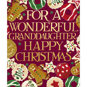Woodmansterne Christmas Cookies Grandaughter Christmas Card image 0