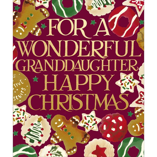 Woodmansterne Christmas Cookies Grandaughter Christmas Card image 0