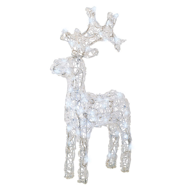 Lumineo LED Flashing Acrylic Deer - Cool White - Small image