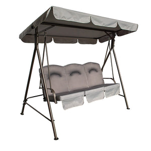 Quest Elite Naples Pro 3-Seater Garden Swing Seat in Grey image 2