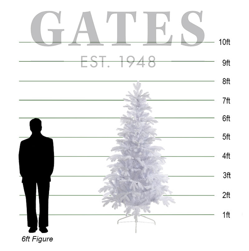 Everlands Frosted White Sunndal Fir Artificial Christmas Tree - 8ft image 0