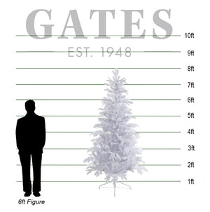 Everlands Frosted White Sunndal Fir Artificial Christmas Tree - 8ft image 1