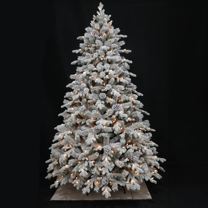 Puleo Balmoral Spruce Snowy Pre-Lit Christmas Tree - 7ft image 0