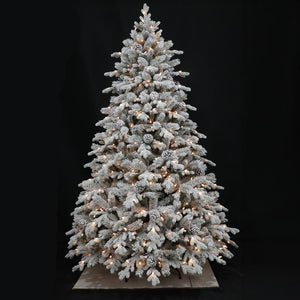 Puleo Balmoral Spruce Snowy Pre-Lit Christmas Tree - 7ft image 0