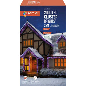Premier 2000 Multi-Action LED CLUSTERBRIGHTS with Timer - Rainbow image 1