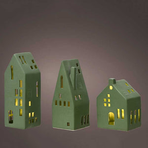 Cut Out Stoneware House Tealight Holder (Assorted Designs) image 1
