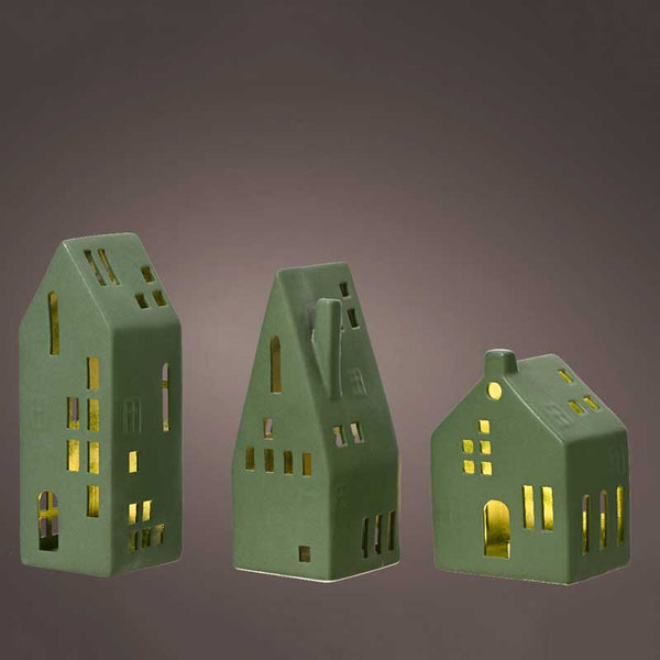 Cut Out Stoneware House Tealight Holder (Assorted Designs) image 1