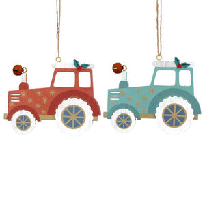 Gisela Graham Wood Tractor (Assorted Designs) image 0