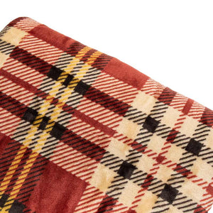 Kilburn & Scott Tartan Sherpa Throw in Red image 2