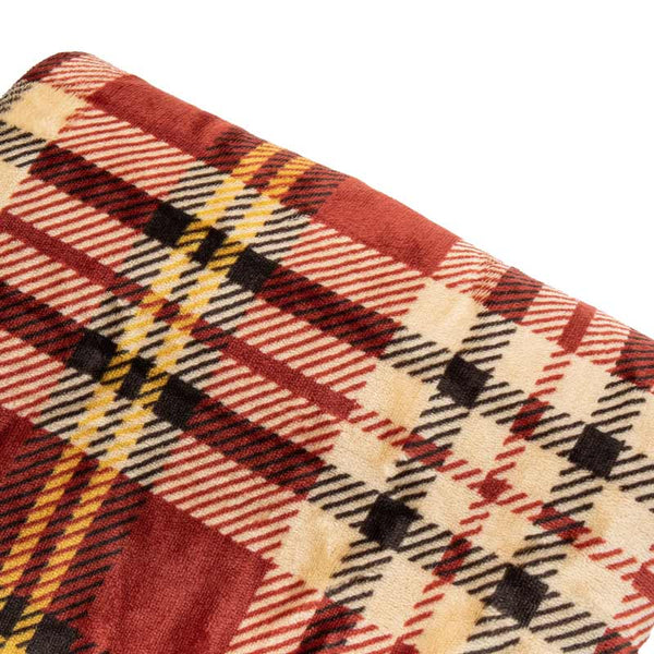 Kilburn & Scott Tartan Sherpa Throw in Red image 2