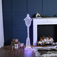 Festive Lit Rainbow Twist Lamp Post image 0