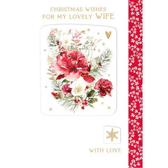 Nigel Quiney Wife Red Rose Christmas Card image 0