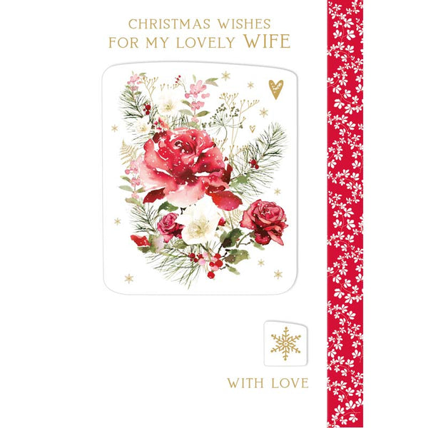 Nigel Quiney Wife Red Rose Christmas Card image 0