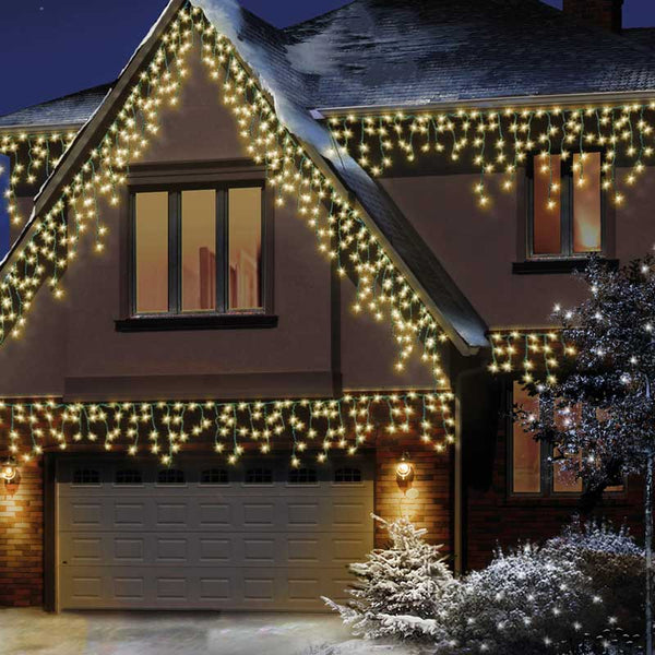 Premier 720 LED SNOWING ICICLEBRIGHTS with Timer - Warm White image 0