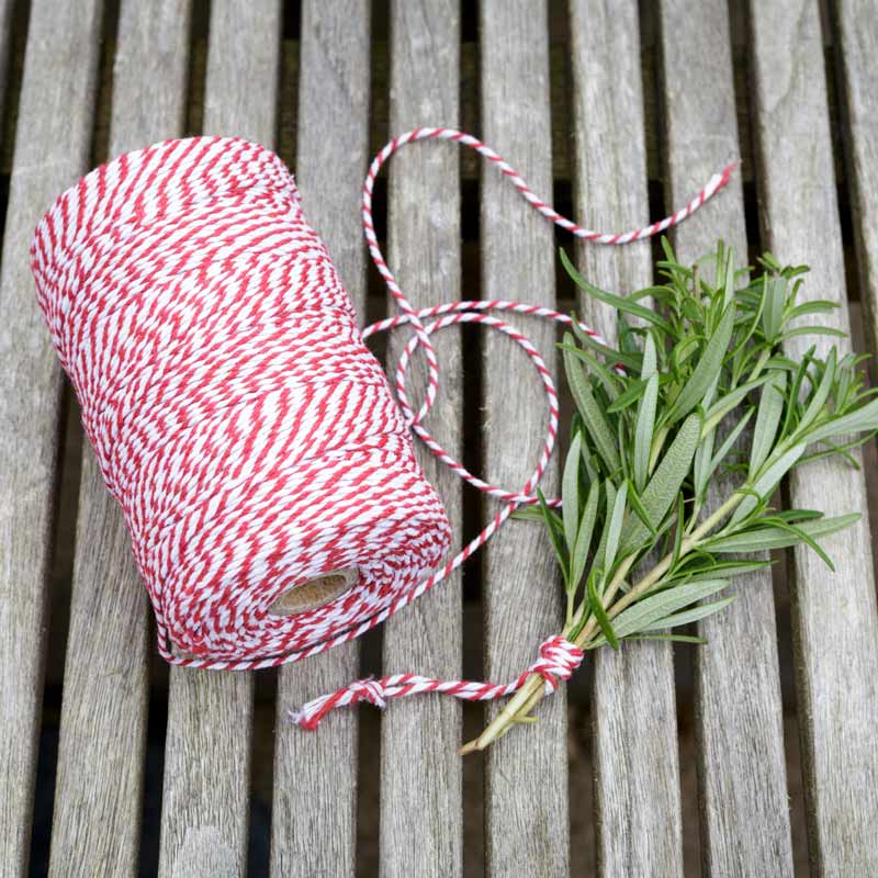 Burgon & Ball Sophie Conran Striped Red Twine (200m) image 0
