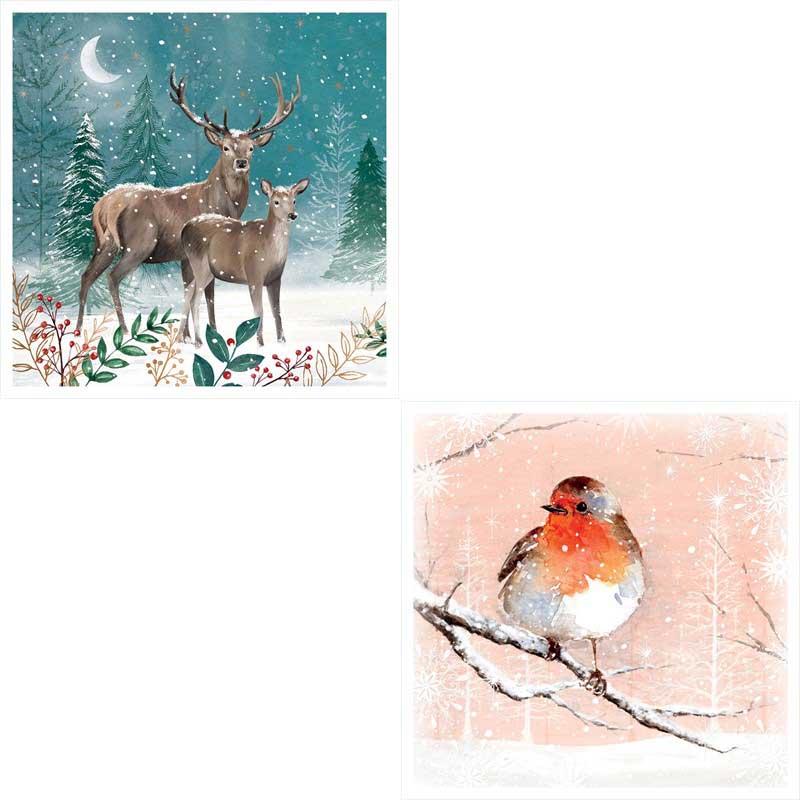 RSPB Luxury Christmas Cards - Snow Is Falling (Pack of 10) image 0