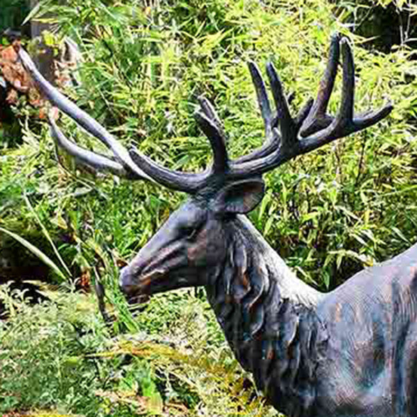 Home & Garden UK Landing Stag Garden Statue image 1