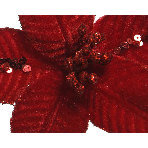 Everlands Poinsettia Clip (Assorted Designs) image 2