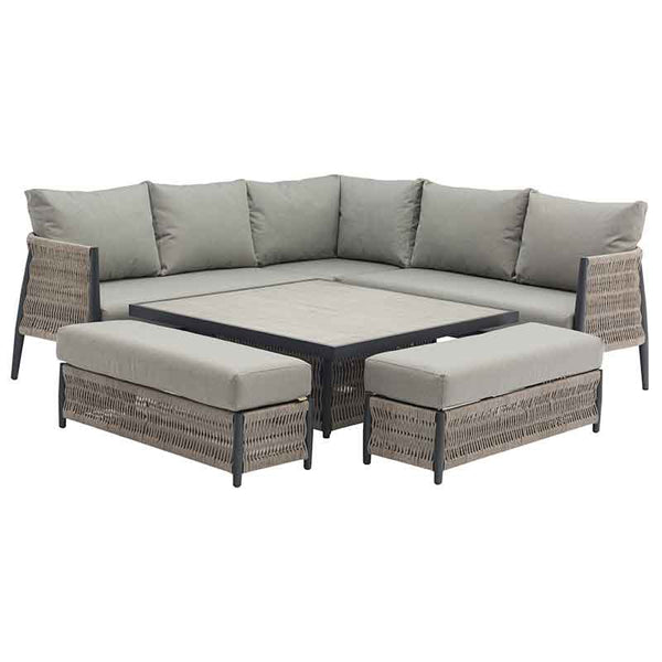 Bramblecrest Mauritius Lounge Set with Square Dual Height Table image 7