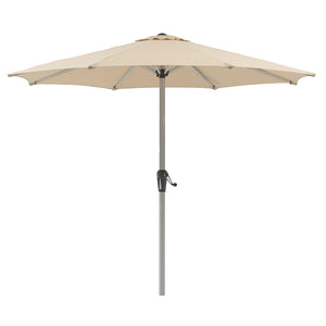 Bramblecrest 2.5m Round Brushed Aluminium Crank Handle Parasol, Sand image 1