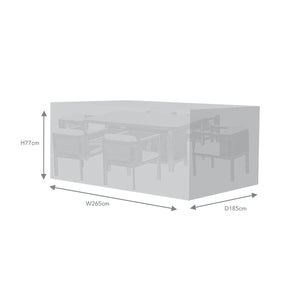Supremo Cover for Rosewell 6 Seat Rectangular Dining Set, 265cm x 185cm image 3
