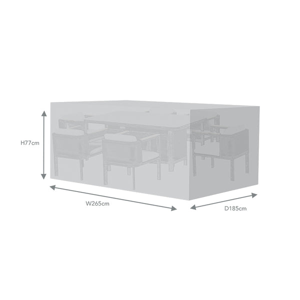 Supremo Cover for Rosewell 6 Seat Rectangular Dining Set, 265cm x 185cm image 3