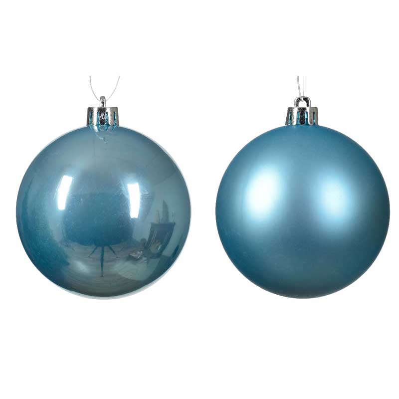 Decoris Shatterproof Baubles in Sugar Blue (Pack of 16) image 0
