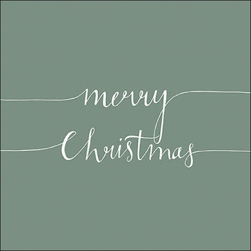Ambiente Paper Napkins - Sage Christmas Note (Pack of 20) image 0