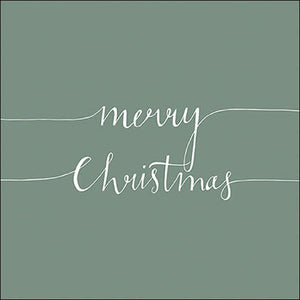 Ambiente Paper Napkins - Sage Christmas Note (Pack of 20) image 0