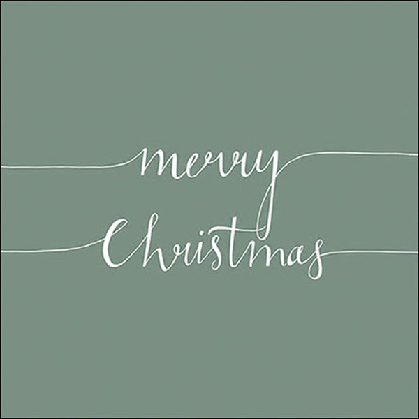 Ambiente Paper Napkins - Sage Christmas Note (Pack of 20) image 0
