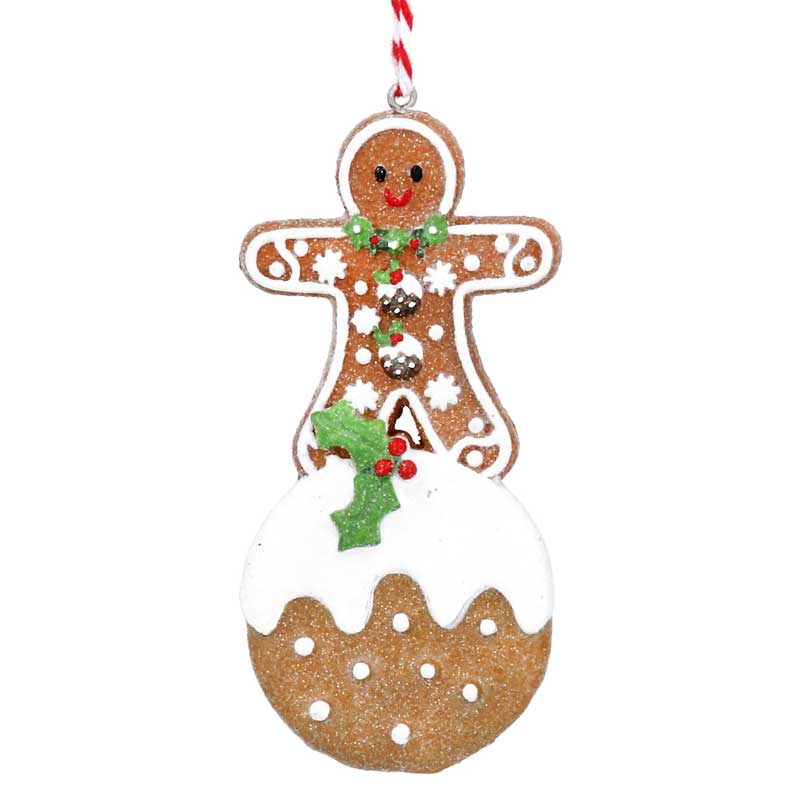Gisela Graham Gingerbread Man on Christmas Pudding image 0