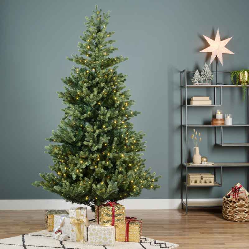 Everlands Geneva Fir Pre-Lit Christmas Tree - 7ft / 2.1m image 0