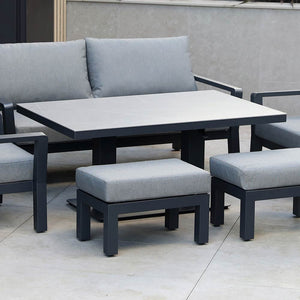 Supremo Como 6-Seat Garden Lounge Set with Height Adjustable Table image 2