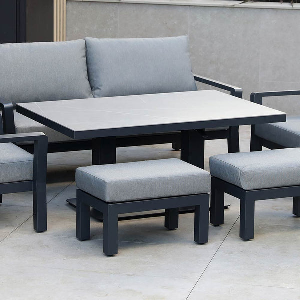 Supremo Como 6-Seat Garden Lounge Set with Height Adjustable Table image 2