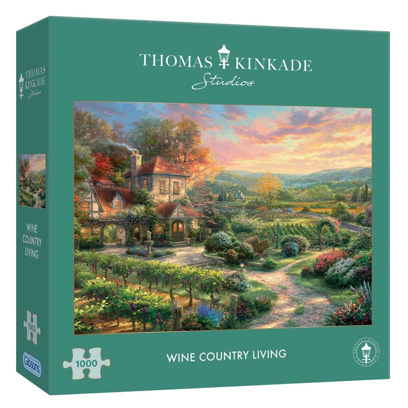 Gibsons Thomas Kinkade Wine Country Living 1000 Piece Jigsaw Puzzle image 0