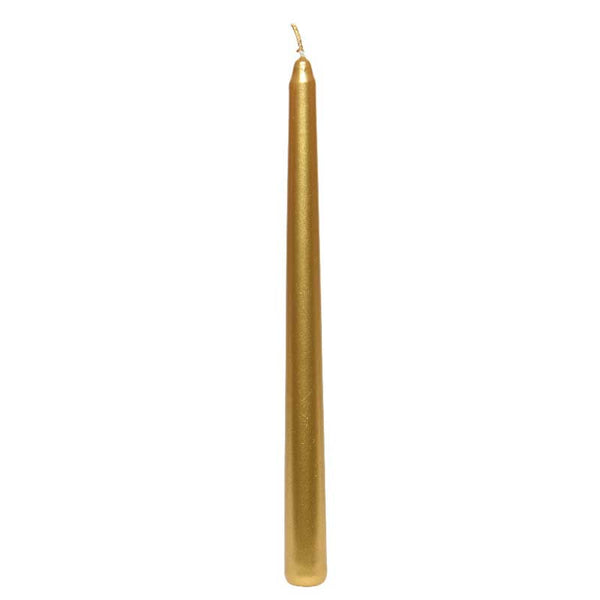 Decoris Gold Dinner Candles (Pack of 12) image 1