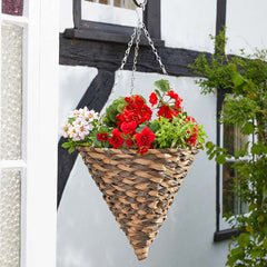 Smart Garden Earth Braid Faux Rattan Cone Hanging Basket (35cm) image 0