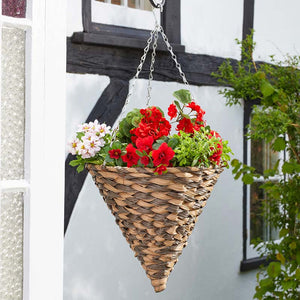 Smart Garden Earth Braid Faux Rattan Cone Hanging Basket (35cm) image 0